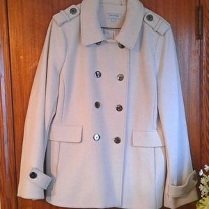 women Cakvin Klein warm pale pink/ cream coat